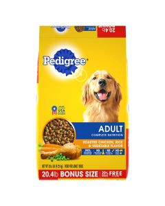 Pedigree Dry Dog Food Adult Roasted Chicken, Rice, & Vegetable Flavor