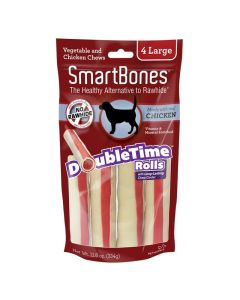 SmartBones DoubleTime Rolls Chicken Large 4pk