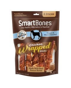 SmartBones Chicken Wrapped Sticks  with Peanut Butter & Vegetable 8pk
