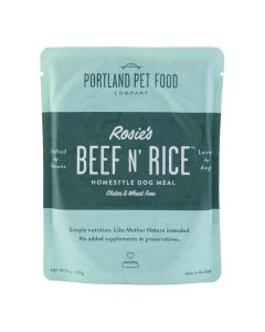Portland Pet Food Rosie's Beef N' Rice 9oz Meal Pouch