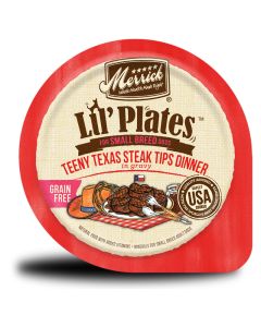 Merrick Grain-Free Lil' Plates Teeny Texas Steak Tips Dinner 3.5 oz.