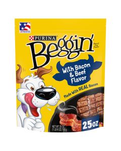 Purina Beggin with Bacon & Beef Flavor Dog Treats 25 oz.