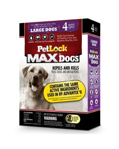 PetLock MAX for Dogs 21-55 lbs - 4 Pack