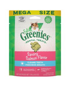Feline Greenies Dental Treats Savory Salmon Flavor 4.6 oz.