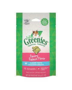 Feline Greenies Dental Treats Savory Salmon Flavor 2.1 oz.