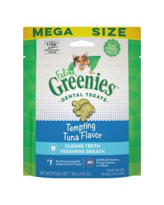 Feline Greenies Dental Treat Tempting Tuna Flavor 4.6 oz.
