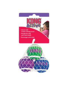 KONG Active Tennis Balls with Bells for Cats