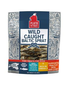 Plato Wild Caught Baltic Sprat Dog Treats 3 oz.