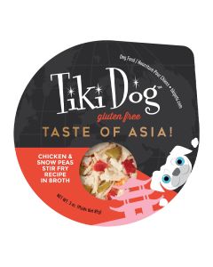 Tiki Dog Taste of Asia Chicken & Snow Peas Stir Fry Recipe in Broth 3 oz.