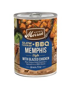Merrick Slow-Cooked BBQ Memphis Style with Glazed Chicken Grain free 12.7 oz.