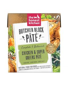 The Honest Kitchen Butcher Block Pate Chicken & Super Greens 10.5 oz.
