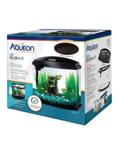 Aqueon LED BettaBow Desktop Aquarium Kit Black 5 Gallon