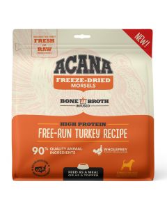 Acana Freeze-Dried Morsels High Protein Free-Run Turkey Recipe for Dogs 8 oz.