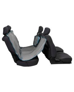 Kurgo Backseat Hammock Heather Grey with Costal Blue Trim