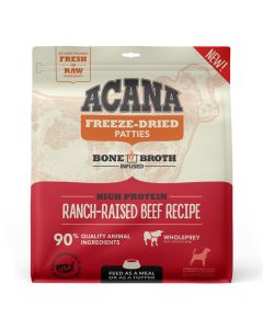 Acana Freeze Dried Patties High Protein Ranch-Raised Beef Recipe for Dogs 14 oz.