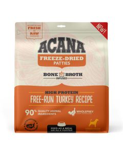Acana Freeze-Dried Patties High Protein Free-Run Turkey Recipe for Dogs 14 oz.