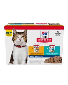 Hill's Science Diet Adult Tender Dinner Pouch Variety Pack Chicken & Tuna Dinner 12 pk.