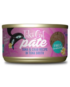 Tiki Cat Pate Tuna & Crab Recipe in Tuna Broth 2.8 oz.