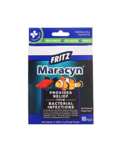 Fritz Maracyn Antibacterial Aquarium Medication Powder 10 Count