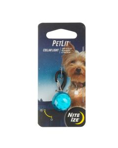 Nite Ize PetLit LED Jewel Collar Light -Turquoise