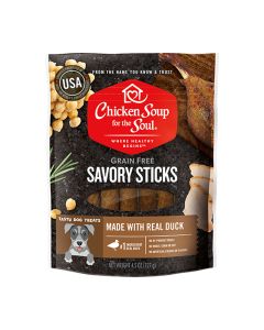 Chicken Soup for the Soul Grain Free Savory Sticks Made with Real Duck 4.5 oz.