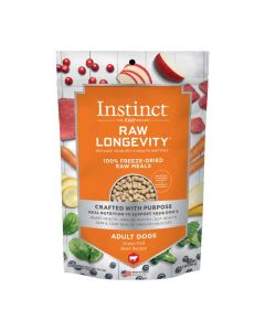 Instinct Raw Longevity 100% Freeze-Dried Raw Meals Adult Dogs Grass-Fed Beef Recipe 9.5 oz.