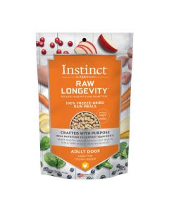 Instinct Raw Longevity 100% Freeze-Dried Raw Meals Adult Dogs Cage-Free Chicken Recipe