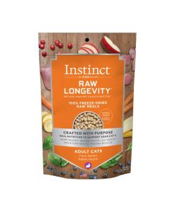 Instinct Raw Longevity 100% Freeze-Dried Raw Meals Adult Cat Farm-Raised Rabbit Recipe