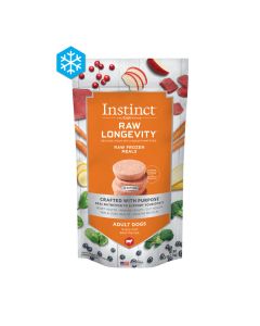 Instinct Raw Longevity Frozen Patties for Adult Dogs Grass-Fed Beef Recipe 6 lbs.