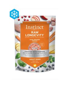 Instinct Raw Longevity Frozen Bites For Adult Dogs Cage-Free Chicken Recipe 4 lbs.