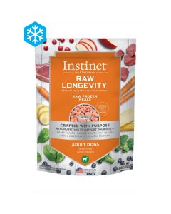 Instinct Raw Longevity Frozen Bites For Adult Dogs Grass-Fed Lamb Recipe 4 lbs.