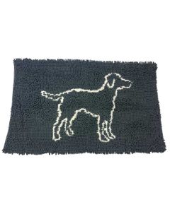 Spot Clean Paws Microfiber Mat Gray Dog 35" X 24"