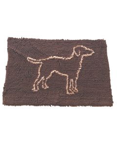 Spot Clean Paws Microfiber Mat Brown Dog 35" X 24"