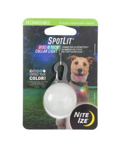 Nite Ize SpotLit Rechargeable LED Disco-O Collar Light- Small