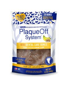 ProDen PlaqueOff System Mini Dental Care Bones Peanut Butter & Banana 12oz