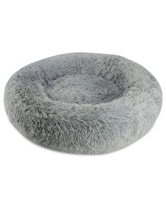 Arlee Pet Round Shaggy Bed Charcoal Large 39"
