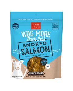 Wag More Bark Less Smoked Salmon Gourmet Jerky 10 oz