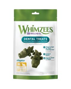 Whimzees Alligator Dental Dog Treats Medium 12ct