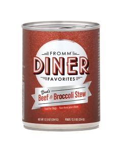 Fromm Diner Favorites Buds Beef and Broccoli Stew Canned Dog Food 12 oz.