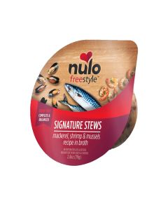 Nulo Freestyle Signature Stews Mackerel Shrimp & Mussel Recipe in Broth 2.8 oz