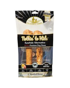Fieldcrest Farms Nothin' to Hide Ultra 9" Knotted Bone Beef Flavored 2 pack