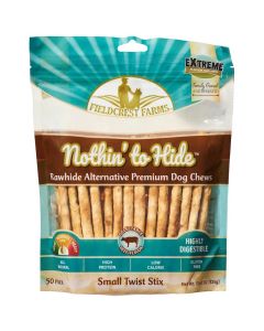 Fieldcrest Farms Nothin' to Hide Small Twist Stix Beef Flavored 50 pack