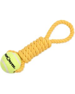 Mammoth Flossy Chews Twister Pull Tug with Tennis Ball 12 in.