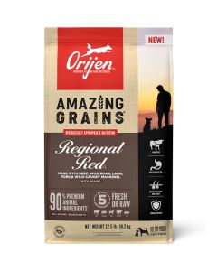 Orijen Amazing Grains Regional Red Dry Dog Food 22.5 lbs.