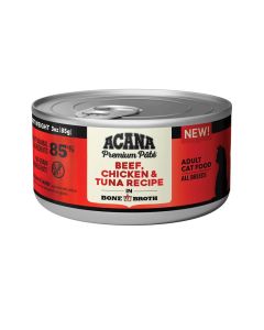 ACANA Premium P�t� Beef, Chicken & Tuna Recipe in Bone Broth Cat Food 3 oz.