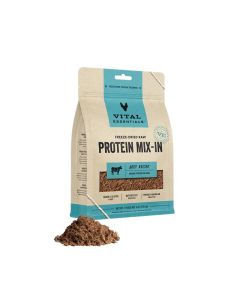 Vital Essentials Freeze-Dried Raw Protein Mix-In Beef Recipe Ground Topper for Dogs 6 oz.