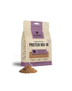 Vital Essentials Freeze-Dried Raw Protein Mix-In Turkey Recipe Mini Nibs Topper for Dogs 6 oz.