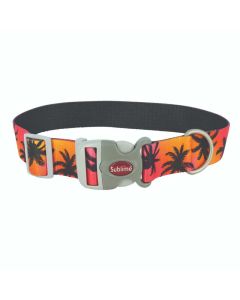 Coastal Sublime Sunset Palms Collar 1.5" x 18"-26"