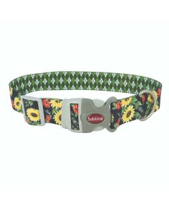 Coastal Sublime Sunflower with Green Argyle Collar 3/4" x 8"-12"