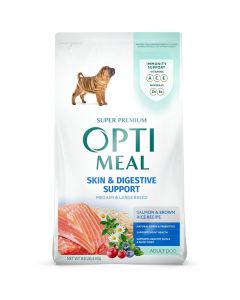 Optimeal Skin & Digestive Support Medium & Large Breed Salmon & Brown Rice Recipe 8.8 lbs